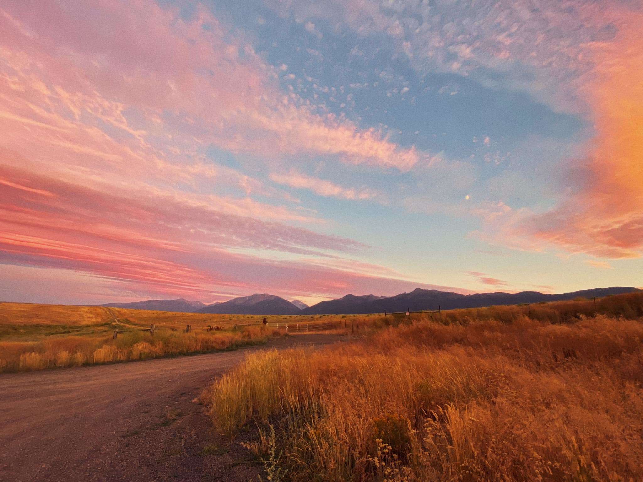 Summer sunset views from the property 