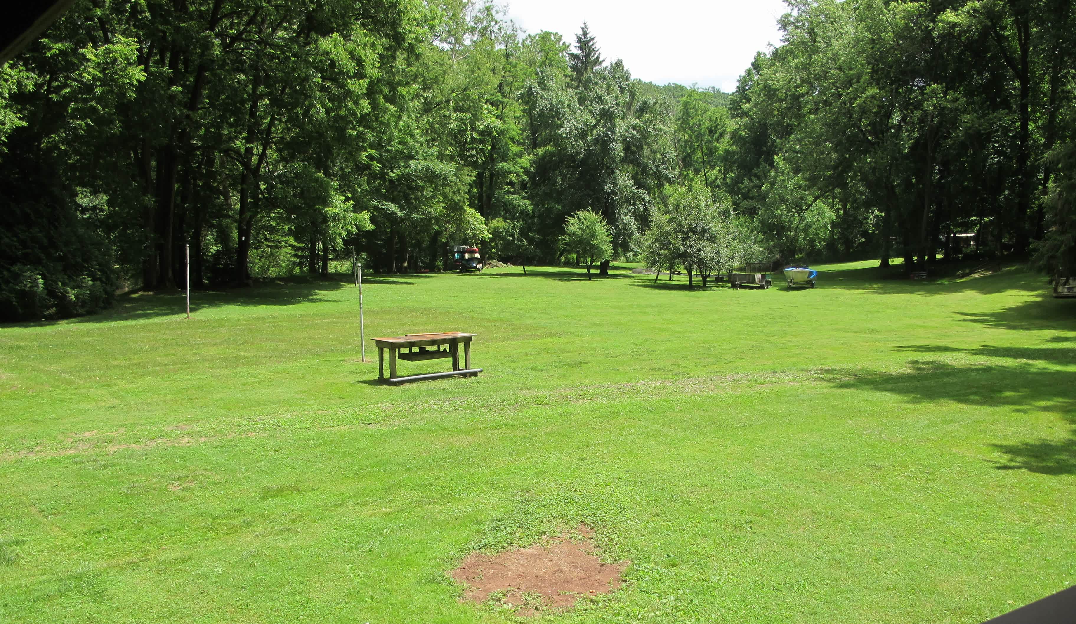 Plenty of space for yard games.