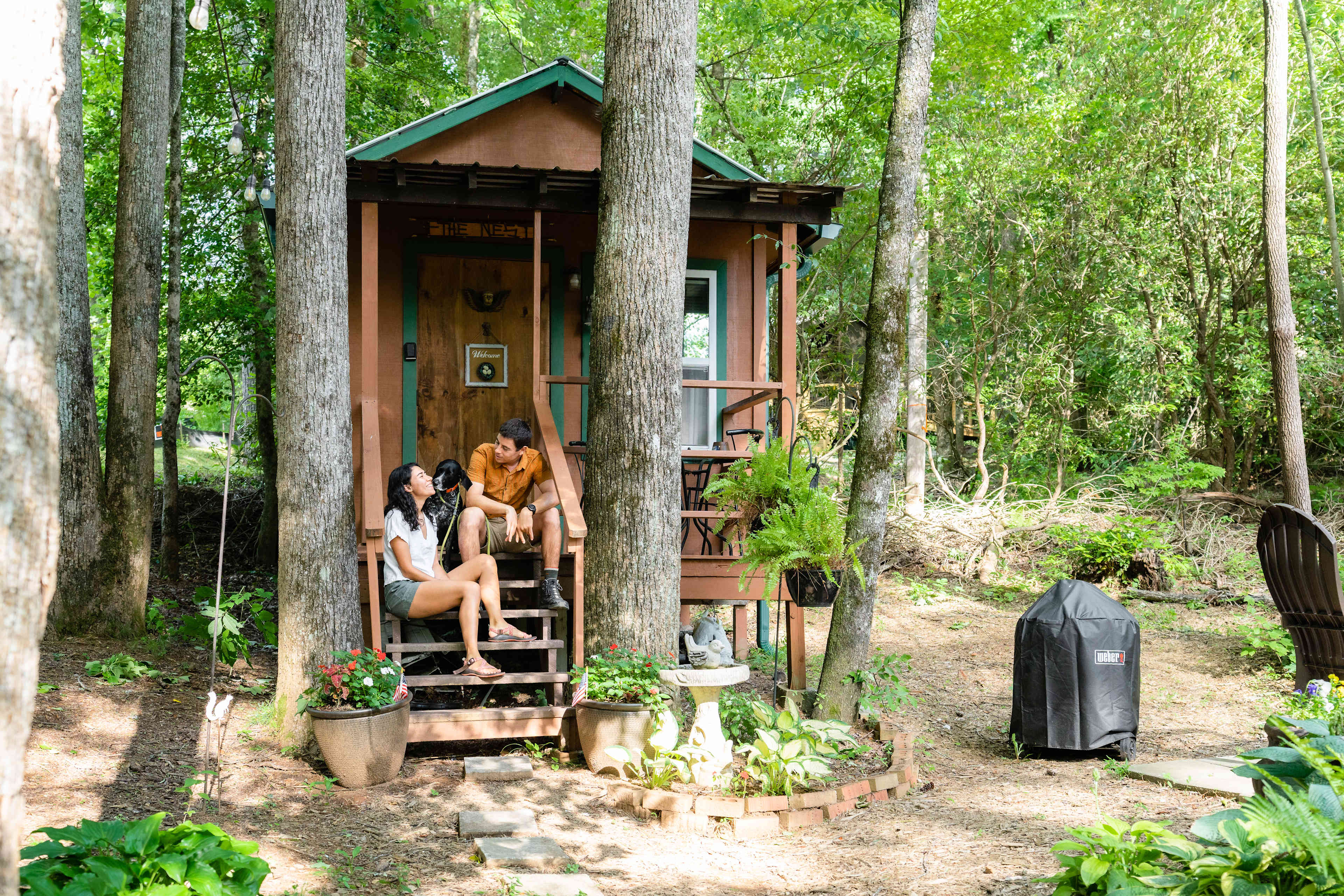 The Nest is equally as cute from outside
