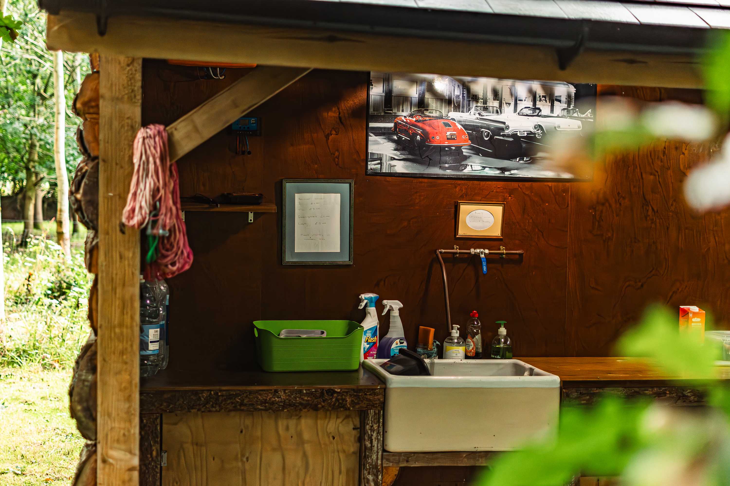 The camp site kitchen cabin