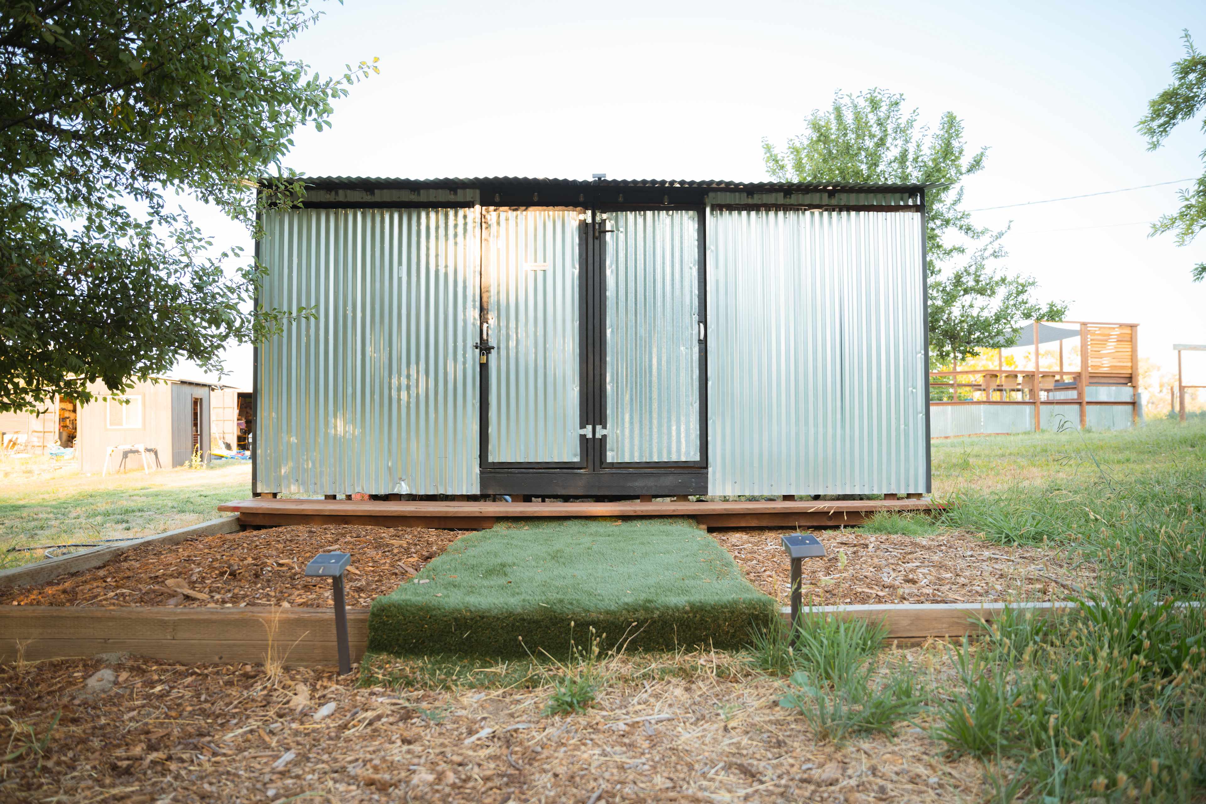 The restroom from the outside