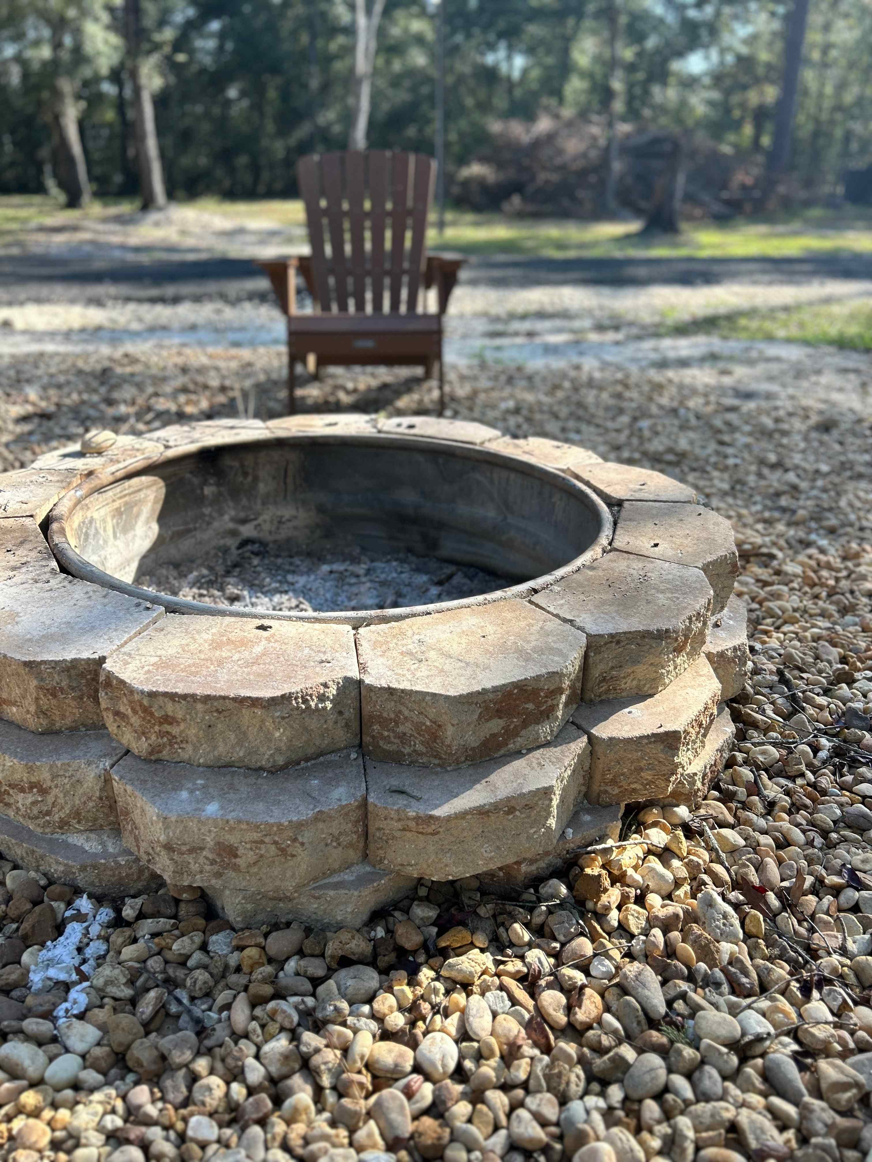 Communal Fire Pit area with 7 Adirondacks