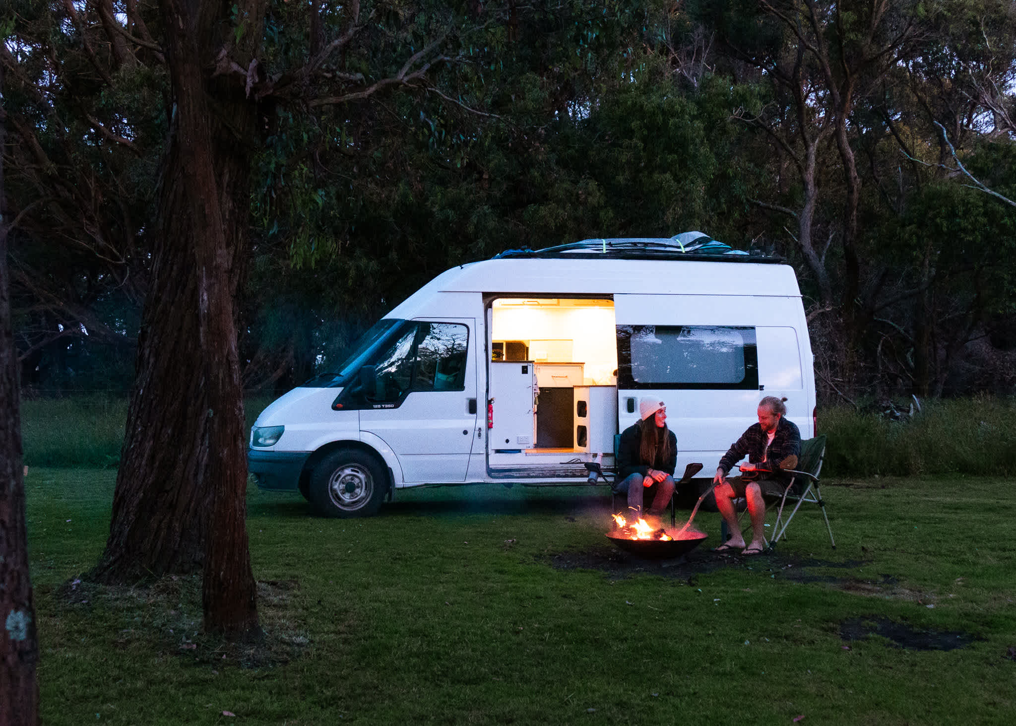 Camping under the stars