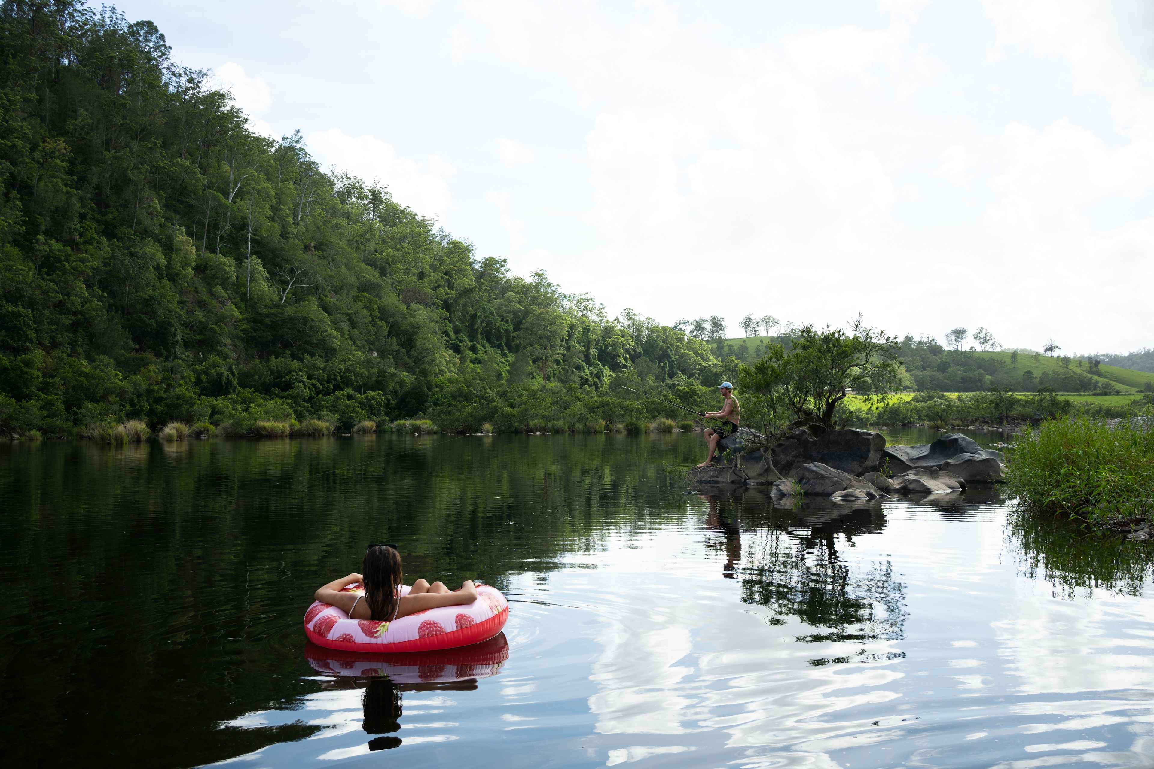 Enjoy the mornings with a fresh swim and wetting a line.