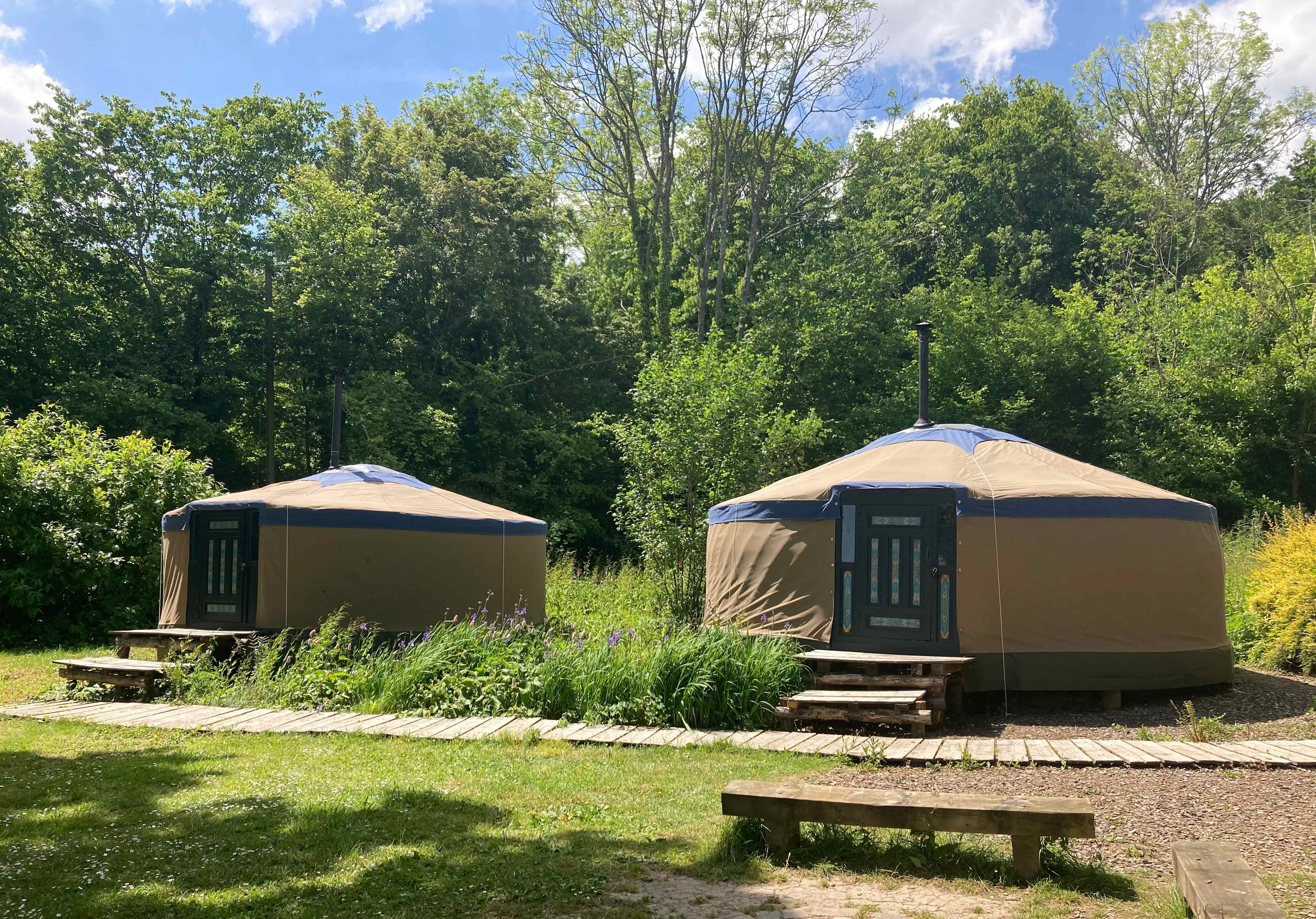 Yurts Bedroom and Sitting room 