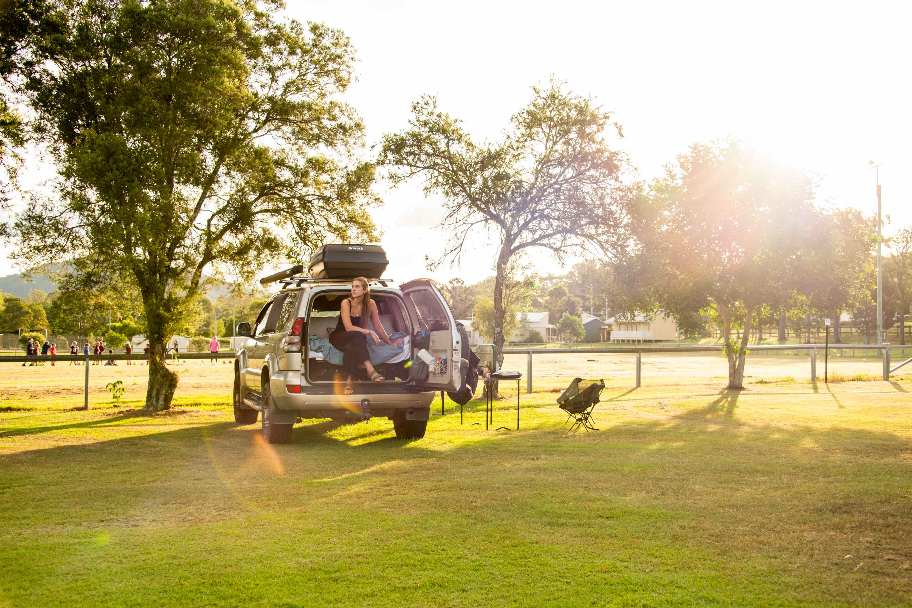 Hanging out at our campsite. 