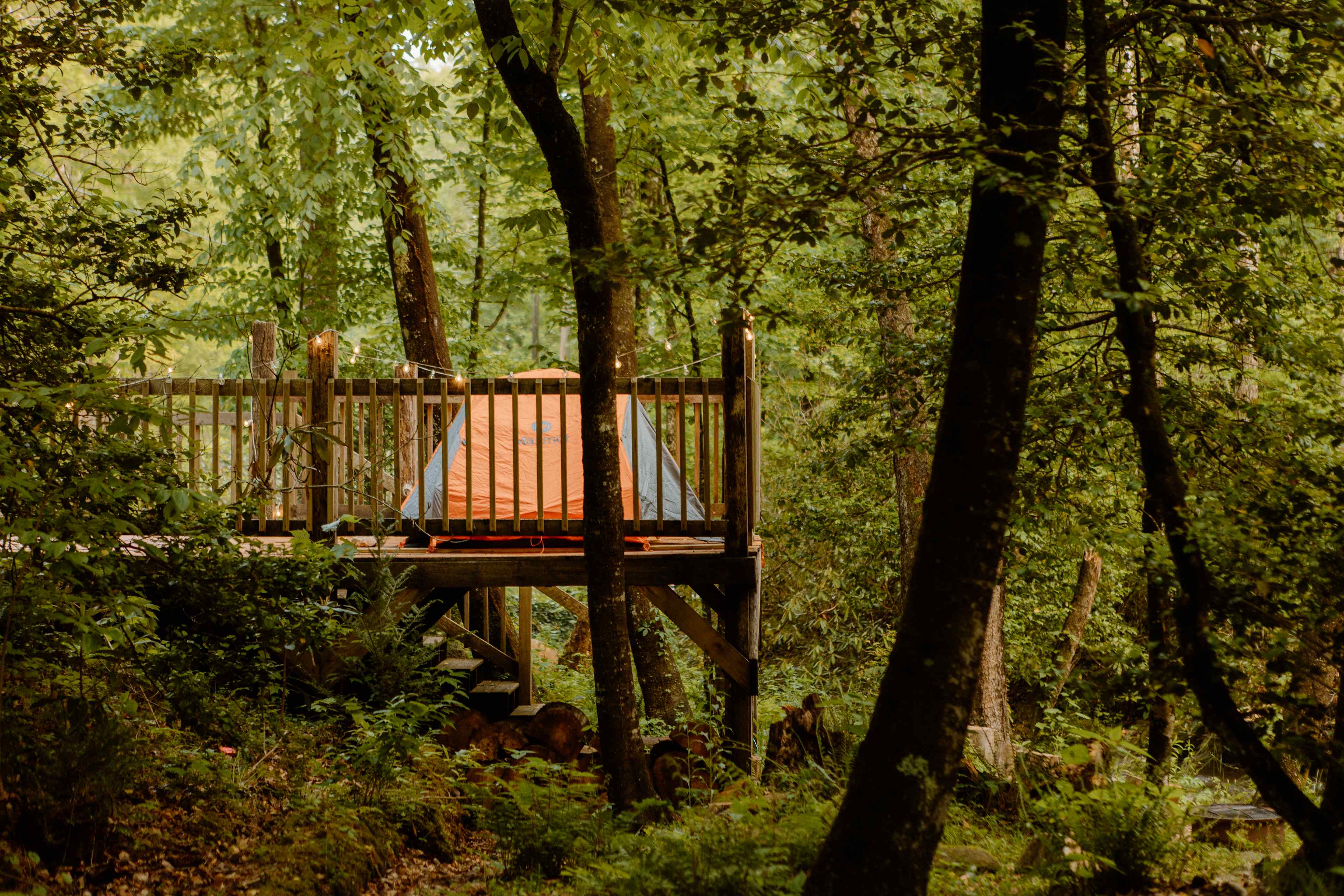 platform overlooking creek