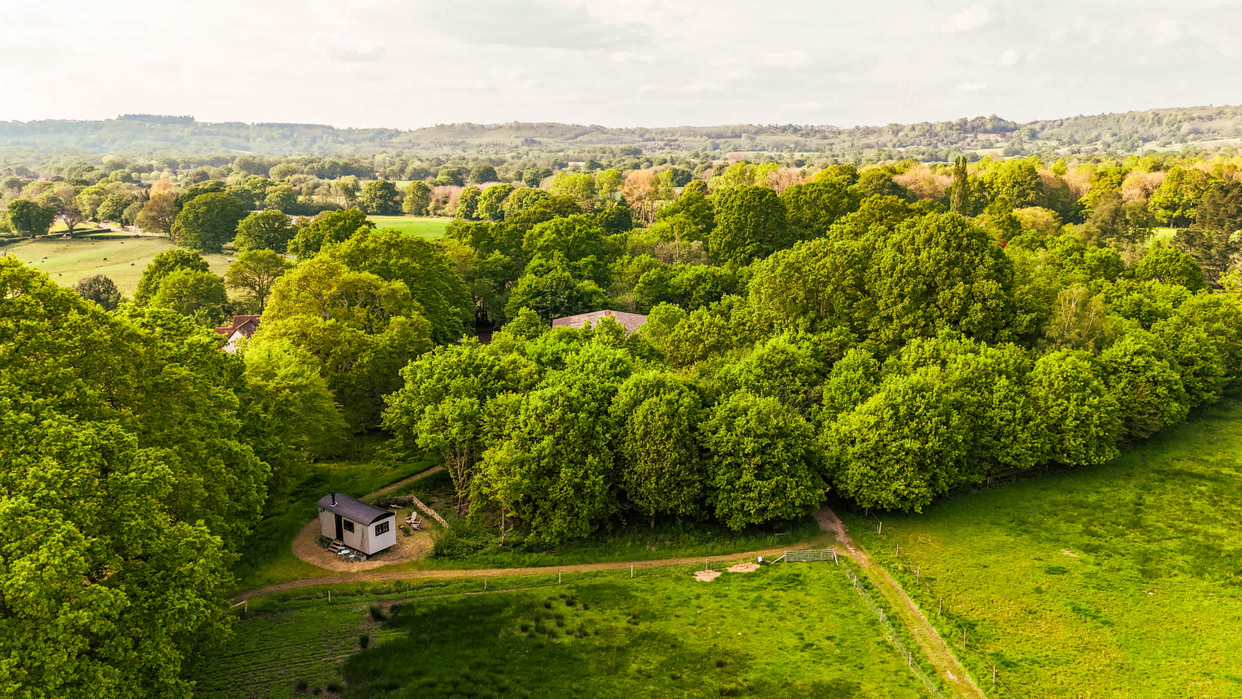 Amazing views of the surrounding countryside, seen from above.
