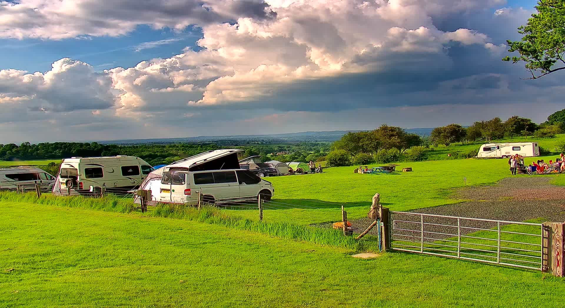 Stormy day at the campsite. Your can see for miles