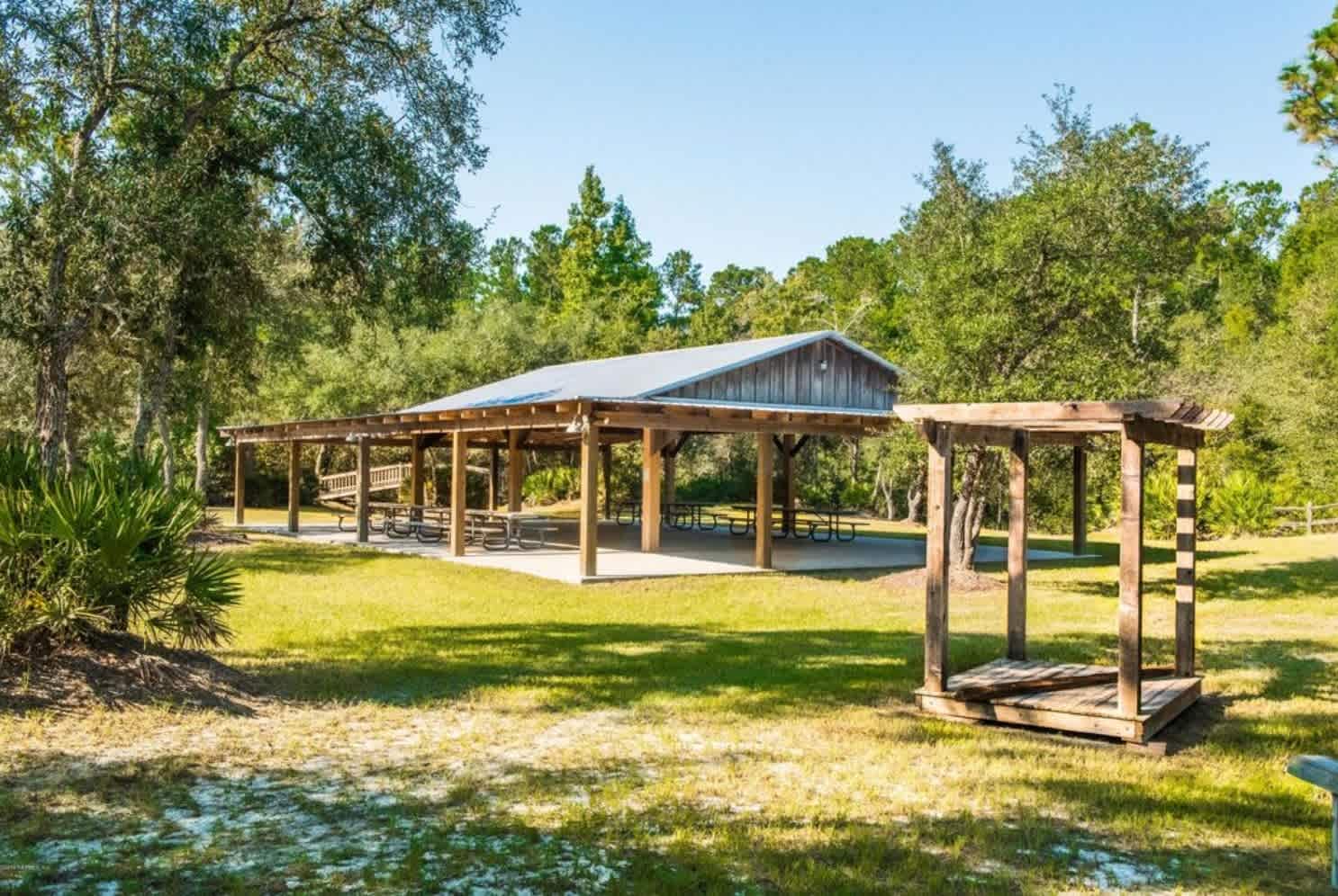 70' open-air barn with views of the river below 