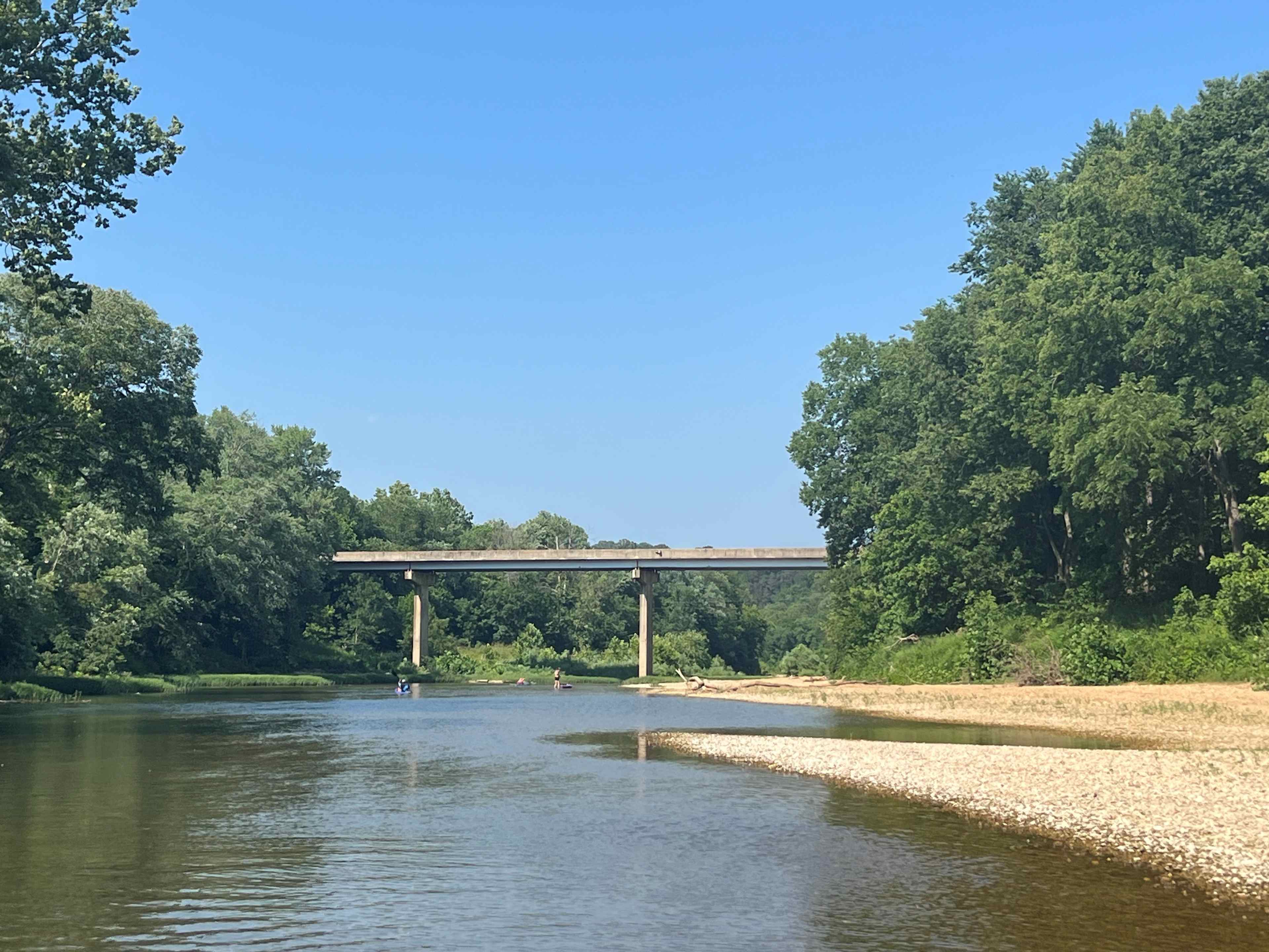 The Kings River flowing through our property.  The beach is the perfect place to cool off, enjoy nature, and relax.  