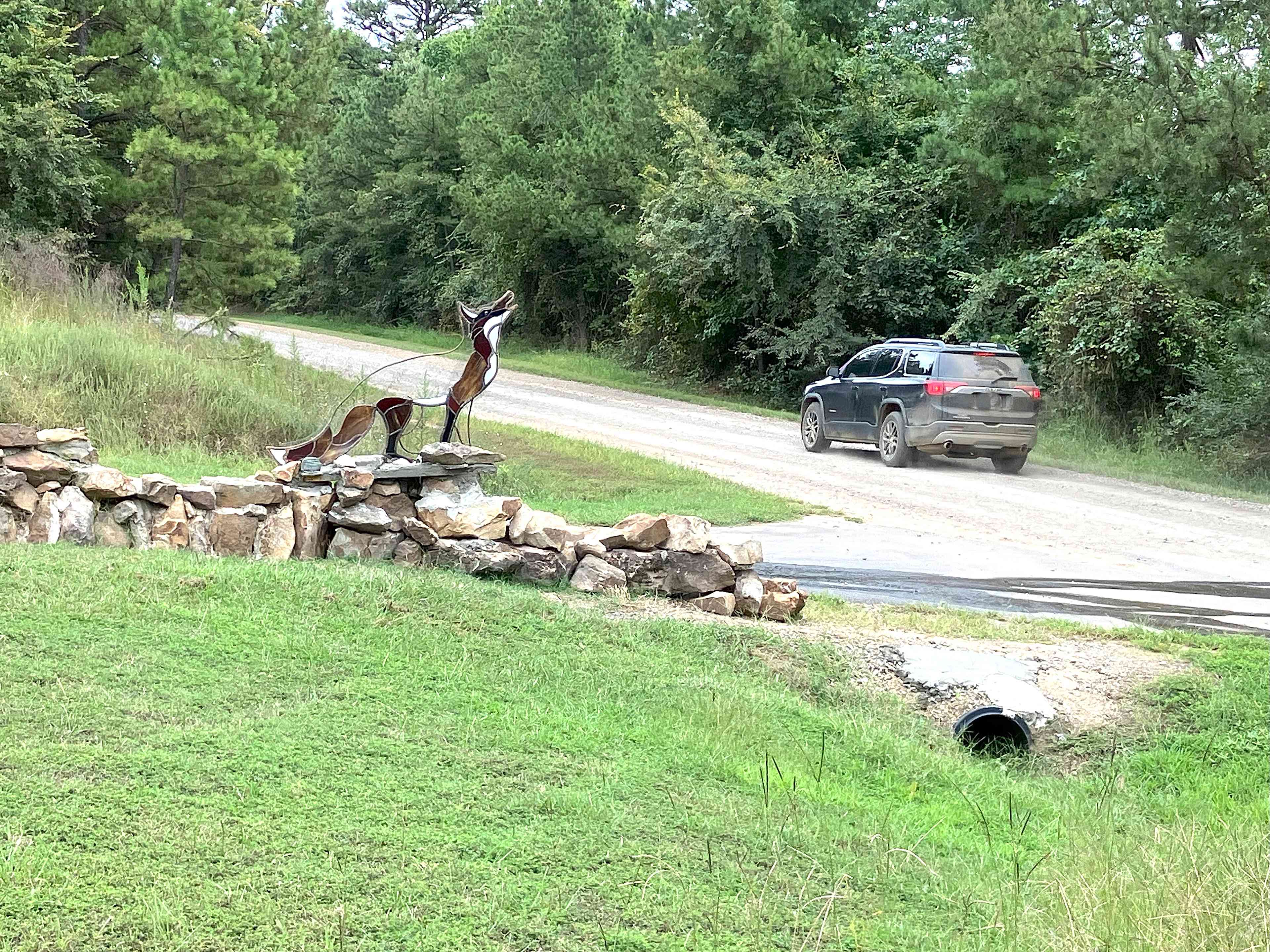 Entryway from the West Side approach (from Hwy 23) 
From Hwy. 23 is NOT RECOMMENDED for 2 and 3 wheeled vehicles. It's longer stretch of dirt/gravel