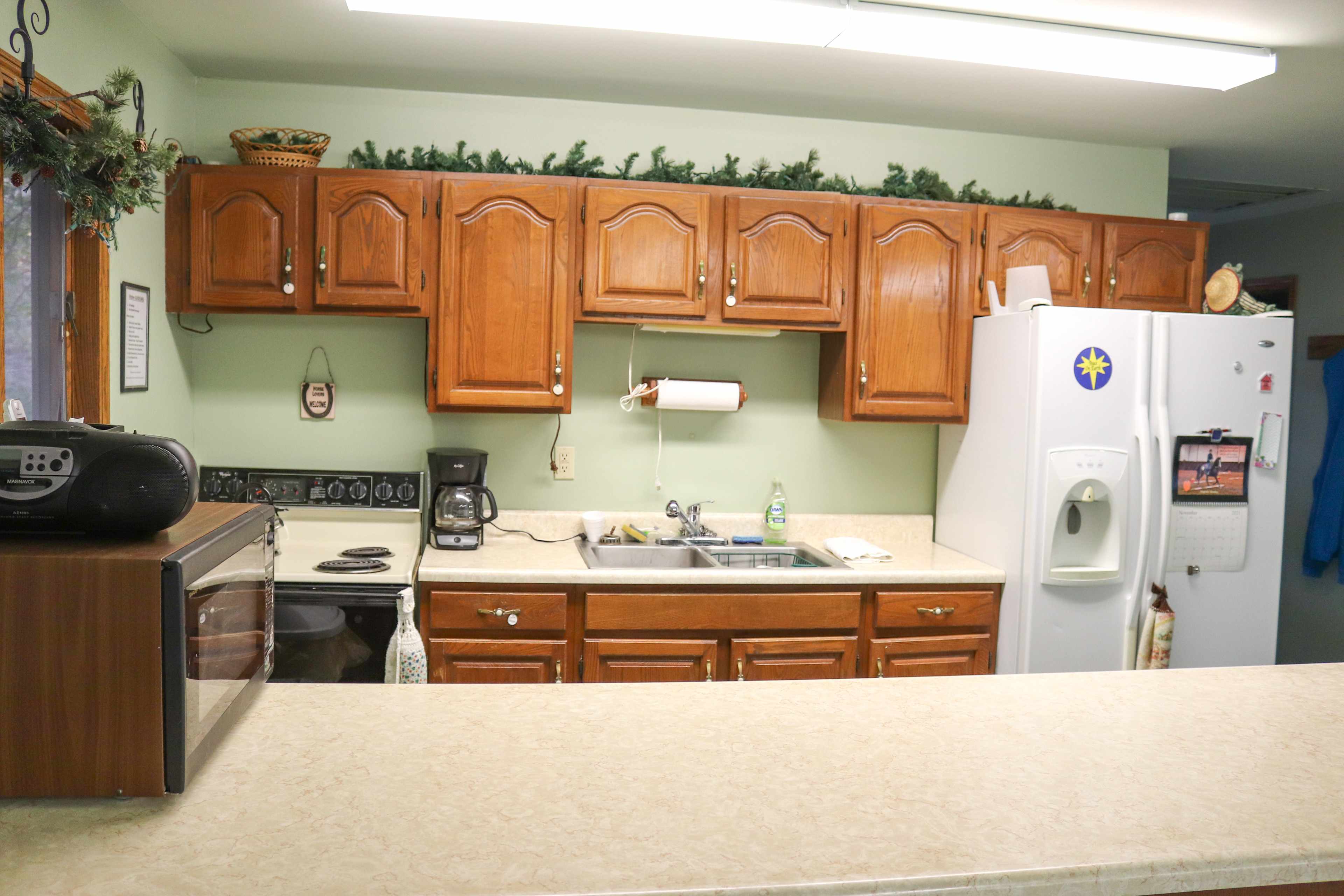 The kitchen in Dixon Lodge may be used by bunkhouse guests.